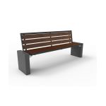 Benk Gloria Style 1800 med vedlikeholdsfriie bord av kunstoff sete og rygg