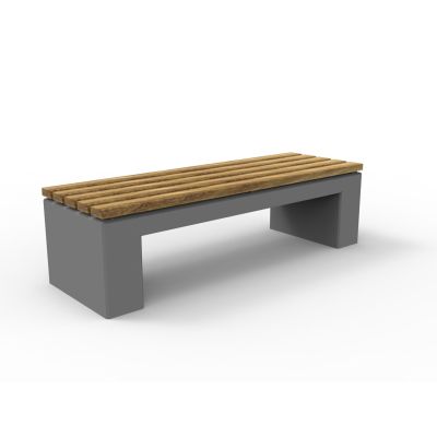 Benk Urban Cubo betong grå med robinentre